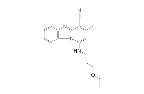 1-[(3-ethoxypropyl)amino]-3-methylpyrido[1,2-a]benzimidazole-4-carbonitrile