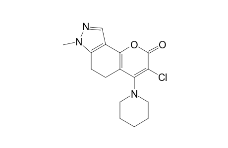 3-chloro-6,7-dihydro-7-methyl-4-piperidinopyrano[2,3-e]indazol-2(5H)-one