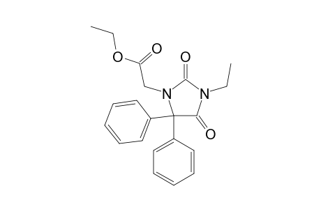 2,4-dioxo-5,5-diphenyl-3-ethyl-1-imidazolidineacetic acid, ethyl ester
