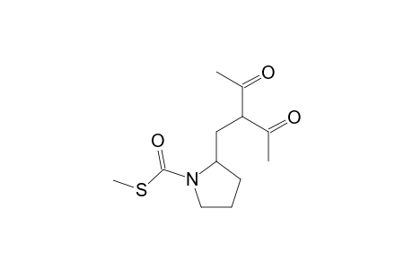 1-Pyrrolidinecarbothioic acid, 2-(2-acetyl-3-oxobutyl)-, methyl ester