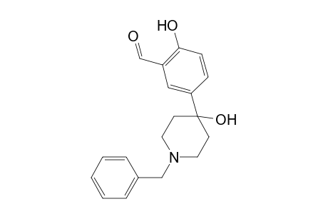 Benzaldehyde, 5-(1-benzyl-4-hydroxy-4-piperidyl)-2-hydroxy-