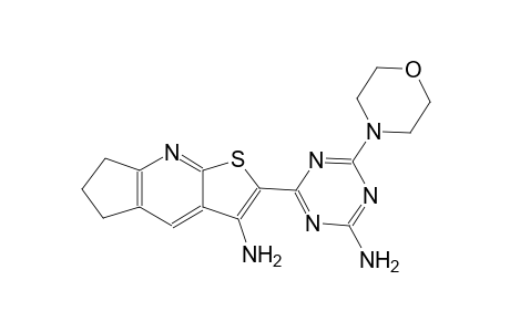 2-(4-Amino-6-morpholin-4-yl-[1,3,5]triazin-2-yl)-6,7-dihydro-5H-1-thia-8-aza-S-indacen-3-ylamine