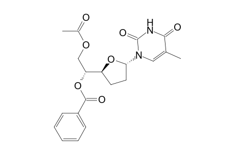 1-(6-O-Acetyl-5-O-benzoyl-2,3-dideoxy-.alpha.,D-erythro-hexofuranosyl)thymine