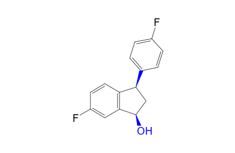 (+/-)-cis-6-fluoro-3-(p-fluorophenyl)-1-indanol