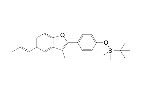 Tert-butyl-dimethyl-[4-[3-methyl-5-[(E)-prop-1-enyl]-1-benzofuran-2-yl]phenoxy]silane