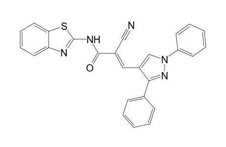 N-(benzothiazol-2-yl)-2-cyano-3-(1,3-diphenyl-1H-pyrazol-4-yl) acrylamide