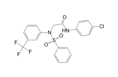 2-[N-(benzenesulfonyl)-3-(trifluoromethyl)anilino]-N-(4-chlorophenyl)acetamide