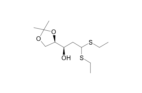 2-Deoxy-4,5-O-isopropylidene-D-threopentose diethyldithioacetal