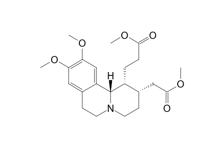 2H-Benzo[a]quinolizine-1-propanoic acid, 1,3,4,6,7,11b-hexahydro-9,10-dimethoxy-2-(2-methoxy-2-oxoethyl)-, methyl ester, (1.alpha.,2.alpha.,11b.beta.)-