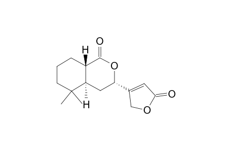 RICCIOCARPIN_B;(1-BETA,6-ALPHA)-4-ALPHA-(2',5'-DIHYDRO-2'-OXO-FURAN-4'-YL)-7,7-DIMETHYL-2-OXO-3-OXA-BICYCLO-[4.4.0]-DECAN