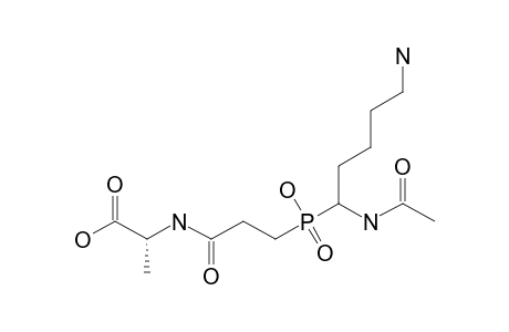 (2R)-2-[3-[(1-ACETYLAMINO-5-AMINOPENTYL)-(HYDROXY)-PHOSPHONYL]-PROPIONYLAMINO]-PROPIONIC-ACID