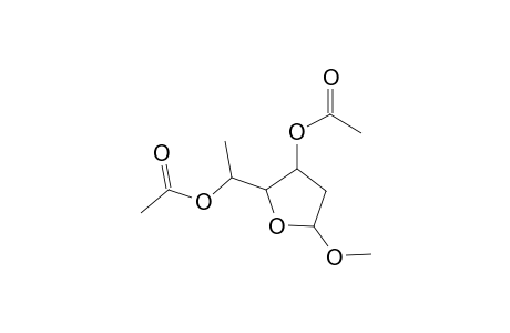 .beta.-L-lyxo-Hexofuranoside, methyl 2,6-dideoxy-, diacetate