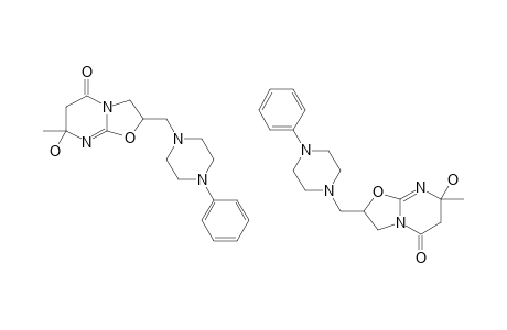 2-(1-PHENYL-4-PIPERAZINYL)-METHYL-7-HYDROXY-7-METHYL-2,3,6,7-TETRAHYDRO-5H-OXAZOLO-[3,2-A]-PYRIMIDIN-5-ONE;RACEMIC-FORM