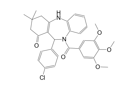 1H-dibenzo[b,e][1,4]diazepin-1-one, 11-(4-chlorophenyl)-2,3,4,5,10,11-hexahydro-3,3-dimethyl-10-(3,4,5-trimethoxybenzoyl)-