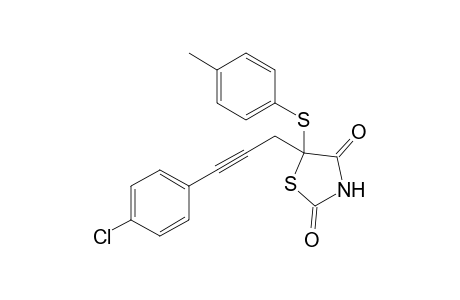 5-[3-(4-chlorophenyl)prop-2-ynyl]-5-(4-methylphenyl)sulfanyl-1,3-thiazolidine-2,4-dione