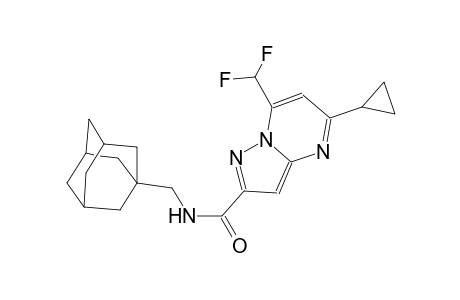 N-(1-adamantylmethyl)-5-cyclopropyl-7-(difluoromethyl)pyrazolo[1,5-a]pyrimidine-2-carboxamide