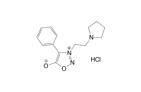 4-phenyl-3-[2-(1-pyrrolidinyl)ethyl]sydnone, hydrochloride
