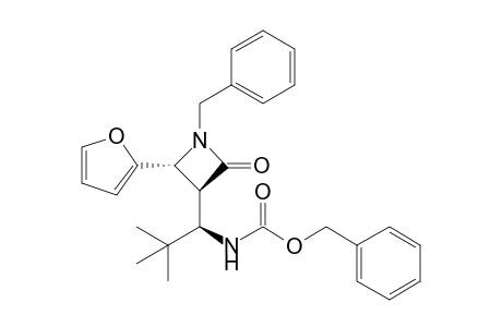 (3S,4R,1'R)-1-BENZYL-3-[1-(BENZYLOXYCARBONYLAMINO)-2,2-DIMETHYL-ETHYL]-4-(2-FURYL)-AZETIDIN-2-ONE