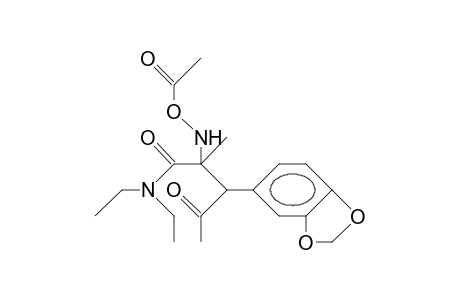 2-[(Acetyloxy)-amino]-N,N-diethyl-2-methyl-4-oxo-3-(1,2-benzodioxol-4-yl)-pentanamide