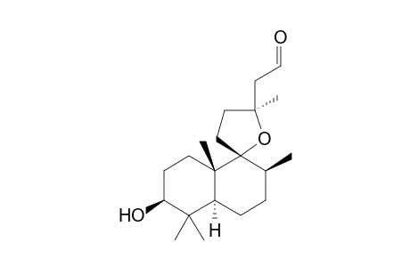 2-[(2R,2'S,4aS,5R,6S,8aS)-2-hydroxy-1,1,2',4a,6-pentamethyl-spiro[decalin-5,5'-tetrahydrofuran]-2'-yl]acetaldehyde