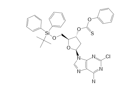 2-CHLORO-9-[2-DEOXY-5-O-[(1,1-DIMETHYLETHYL)-DIPHENYLSILYL]-3-O-(PHENOXYTHIOCARBONYL)-BETA-D-ERYTHRO-PENTOFURANOSYL]-9H-PURIN-6-AMINE