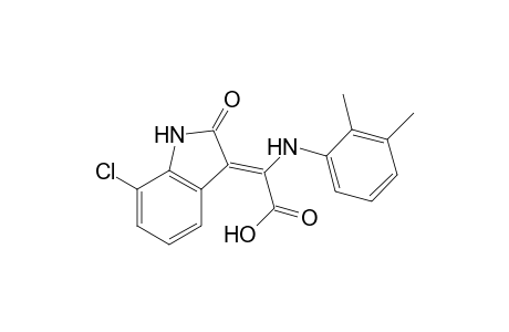 (2Z)-2-(7-Chloro-1,2-dihydro-2-oxo-3H-indol-3-ylidene)-2-[(2,3-dimethylphenyl)amino]ethanoic Acid