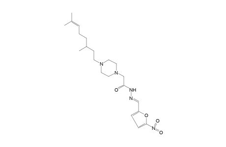 4-(3,7-dimethyl-6-octenyl)-1-piperazineacetic acid, (5-nitrofurfurylidene)hydrazide