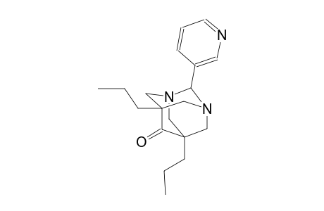 Tricyclo[3.3.1.1(3,7)]decan-6-one, 5,7-dipropyl-2-pyridin-3-yl-1,3-diaza-