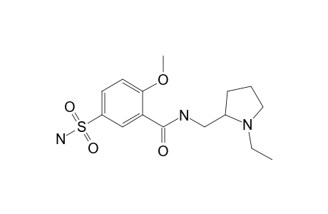 N-[(1-Ethylpyrrolidin-2-yl)methyl]-2-methoxy-5-sulfamoyl-benzamide