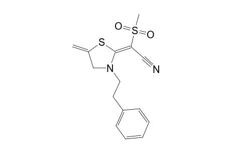 2-(5-METHYLENE-3-PHENETHYL-THIAZOLIDIN-2-YLIDENE)-2-METHYL-SULFONYL-ACETONITRILE