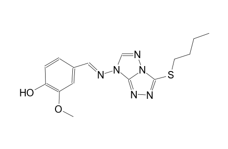 4-((E)-{[3-(butylsulfanyl)-7H-[1,2,4]triazolo[4,3-b][1,2,4]triazol-7-yl]imino}methyl)-2-methoxyphenol