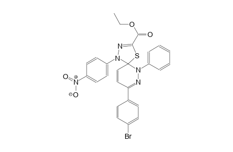 ethyl 8-(4-bromophenyl)-1-(4-nitrophenyl)-6-phenyl-4-thia-1,2,6,7-tetraazaspiro[4.5]deca-2,7,9-triene-3-carboxylate