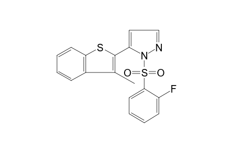 1-[(o-fluorophenyl)sulfonyl]-5-(3-methylbenzo[b]thien-2-yl)pyrazole