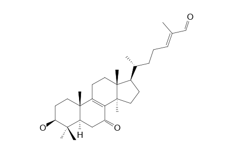 LUCIALDEHYDE-C;(24E)-3-BETA-HYDROXY-7-OXO-5-ALPHA-LANOSTA-8,24-DIEN-26-AL