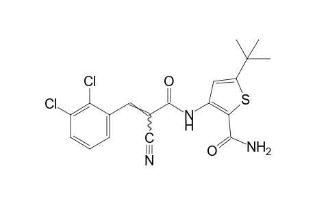 5-tert-butyl-3-(alpha-cyano-2,3dichlorocinnamamido)-2-thiophenecarboxamide