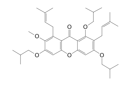 1,7-bis(3-Methylbut-2-enyl)-3,6,8-tri(2-methylpropyl)oxy-2-methoxyxanthen-9-one