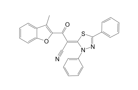 2-(3,5-diphenyl-1,3,4-thiadiazol-2(3H)-ylidene)-3-(3-methylbenzofuran-2-yl)-3-oxopropanenitrile