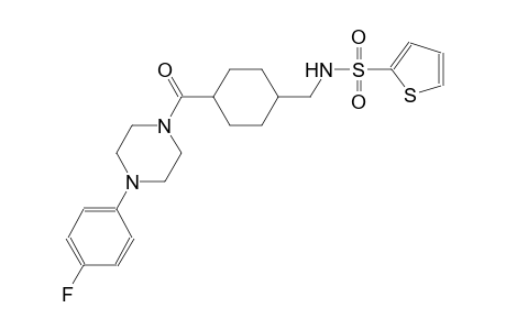 N-[(4-{[4-(4-fluorophenyl)-1-piperazinyl]carbonyl}cyclohexyl)methyl]-2-thiophenesulfonamide