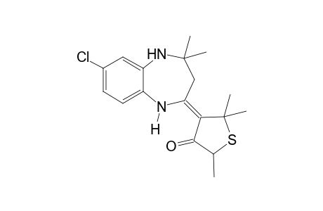 (4E)-4-(7'-Chloro-4',4'-dimethyl-1',3',4',5'-tetrahydro-2H-1',5'-benzodiazepin-2'-ylidene)-2,5,5-trimethyldihydrothiophen-3(2H)-one