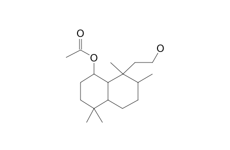 (1R,2S,8R,8ar)-8-Acetoxy-1-(2-hydroxyethyl)-1,2,5,5-tetramethyl-trans-decalin