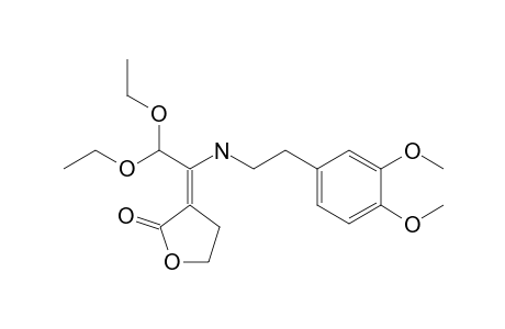 2-{1-[N-(2-(3,4-dimethoxyphenyl)ethyl)amino]-2,2-diethoxyethylidene}butyrolactone