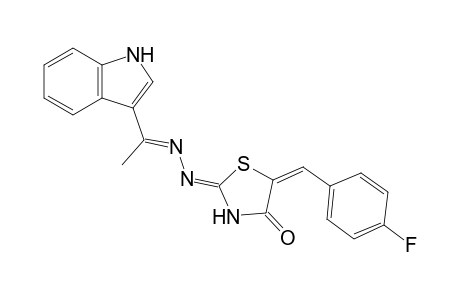 2-{[1-(1H-Indol-3-yl)ethylidene]hydrazono}-5-(4-fluorobenzylidene)thiazolidin-4-one