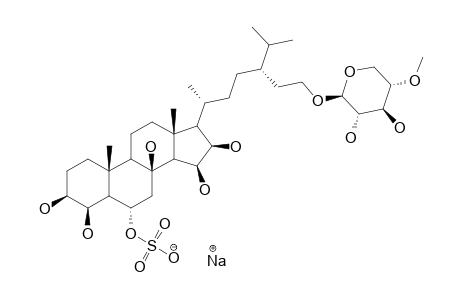 CERTONARDOSIDE-I;SODIUM-SALT-OF-(24R)-24(2)-O-(4-O-METHYL-BETA-D-XYLOPYRANOSYL)-6-O-SULFONATO-24-ETHYL-5-ALPHA-CHOLESTANE-3-BETA,4-BETA,6-ALPHA,8,