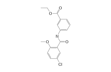 Benzoic acid, 3-[(5-chloro-2-methoxybenzoyl)amino]-, ethyl ester