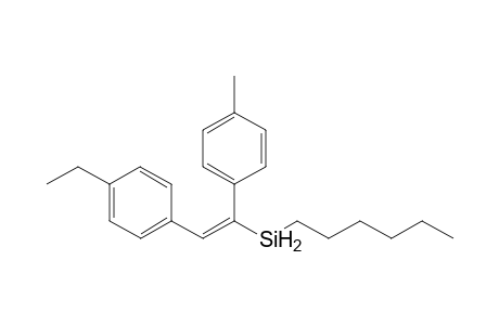 (E)-(2-(4-ethylphenyl)-1-(p-tolyl)vinyl)(hexyl)silane