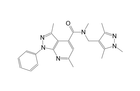 N,3,6-trimethyl-1-phenyl-N-[(1,3,5-trimethyl-1H-pyrazol-4-yl)methyl]-1H-pyrazolo[3,4-b]pyridine-4-carboxamide
