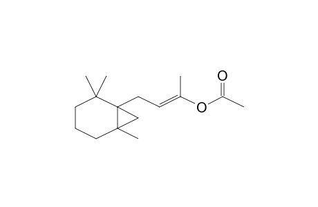 Acetic acid, 1-methyl-3-(2,2,6-trimethyl-bicyclo[4.1.0]hept-1-yl)-propenyl ester