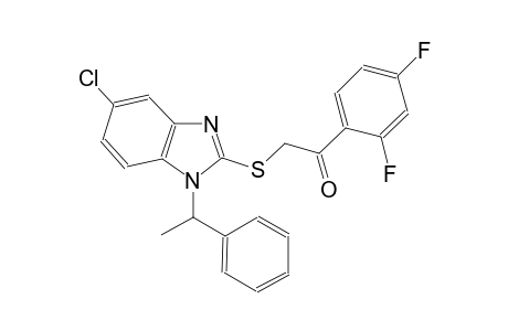 2-{[5-chloro-1-(1-phenylethyl)-1H-benzimidazol-2-yl]sulfanyl}-1-(2,4-difluorophenyl)ethanone