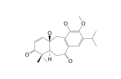 AMENTONONE;1A-BETA-11-DIHYDROXY-12-METHOXY-9(10-20)-ABEO-8,11,13-ABIETO-TRIEN-1-EN-3,7-DIENE