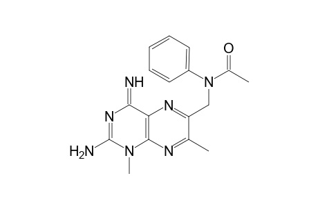 1-METHYL-2-AMINO-6-(N-ACETYLANILINO)-METHYL-7-METHYLPTERIDIN-4(1H)-IMINE